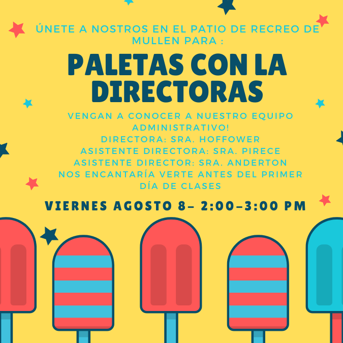 Spanish announcement- popsicles