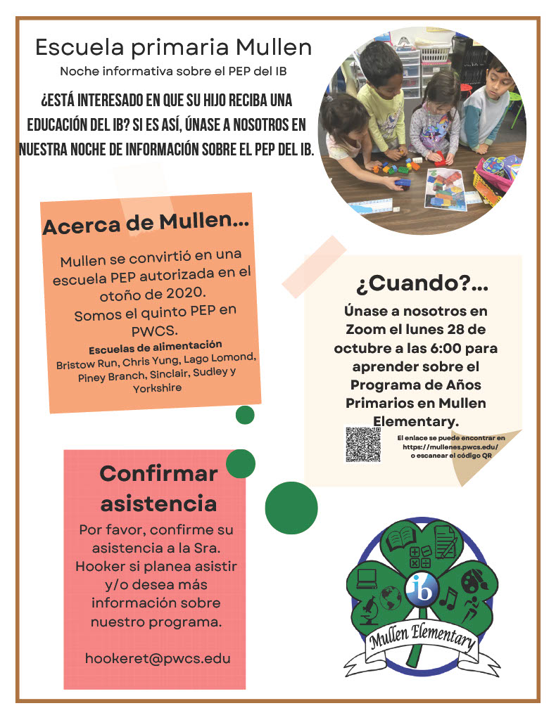 Mullen Elementary IB PYP Information Night Mullen Elementary School