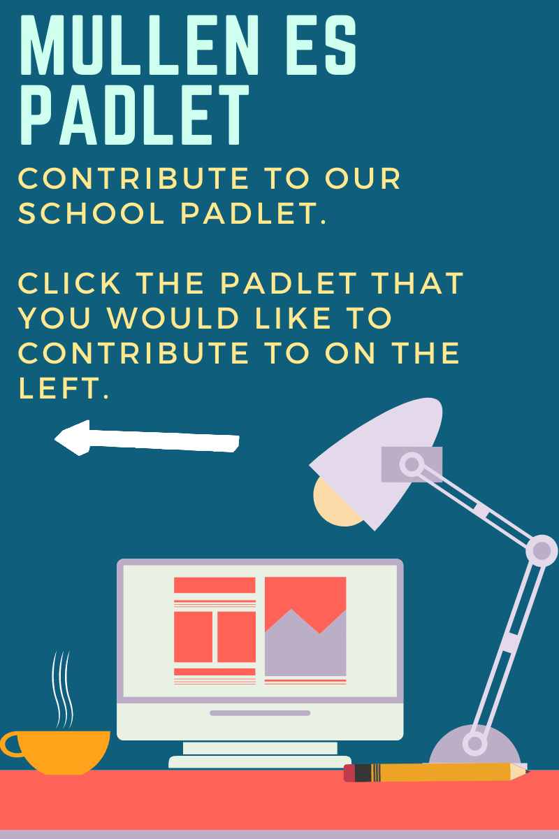 Click on the left to access Mullen padlet